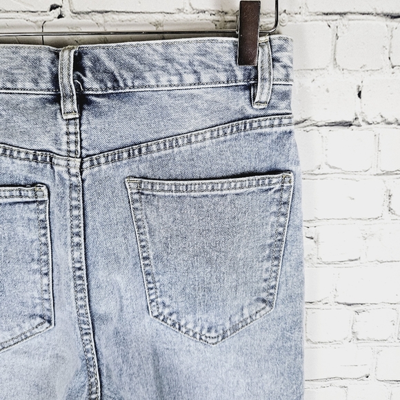 RE/USED | 100% cotton criss-cross high waist straight leg jeans - Picture 1 of 9